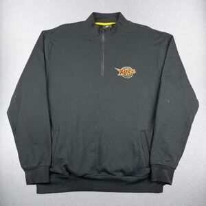 Colosseum Indy Fuel Pullover Mens Large Black Quarter Zip Fleece Sweatshirt